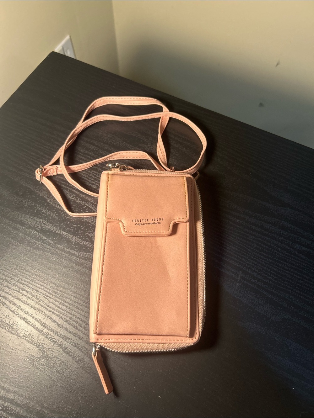 Blush Pink Crossbody Wallet